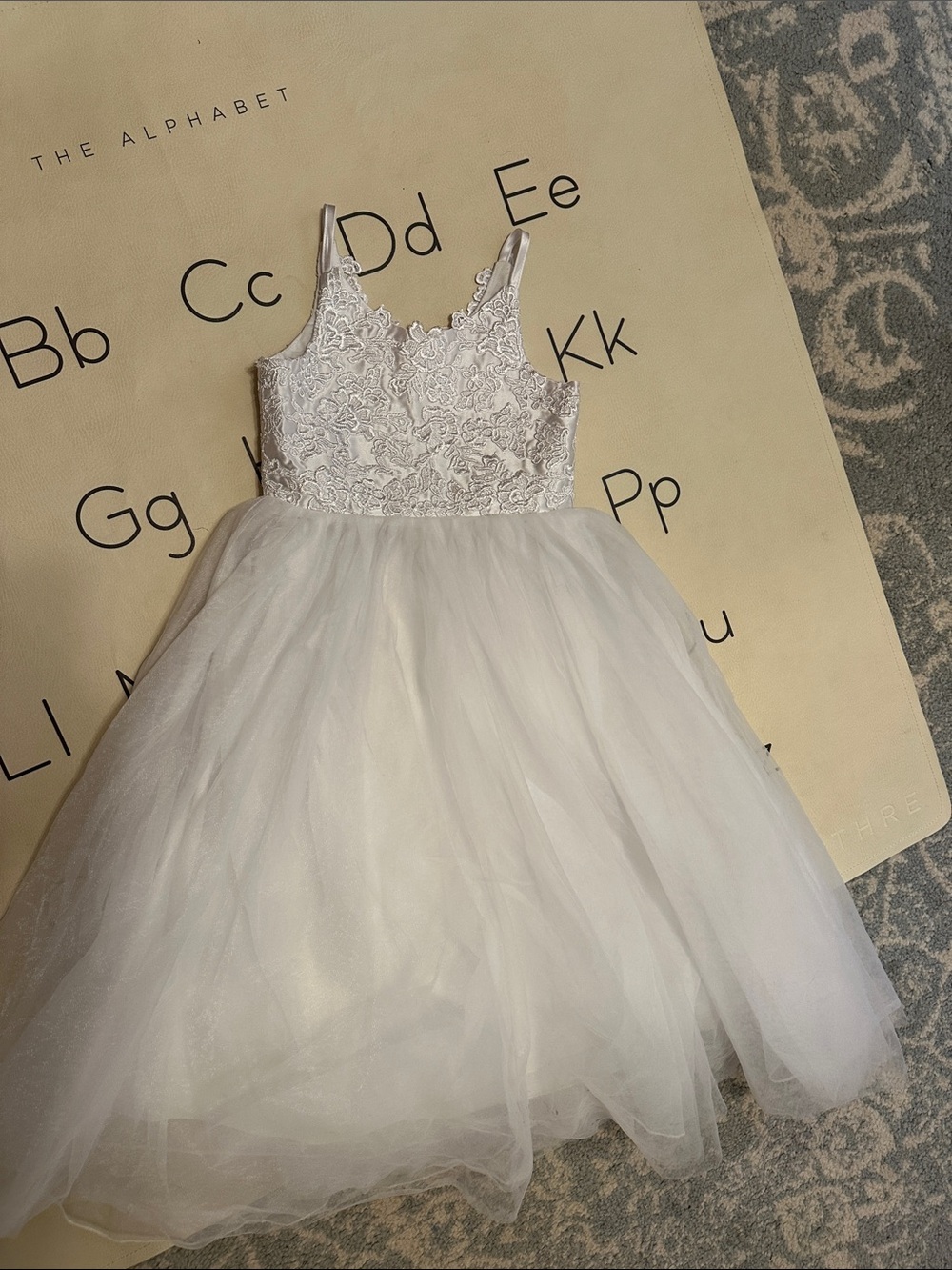 White Flower girl dress Formal dress